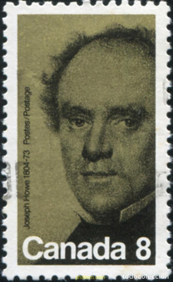 Sellos: 798051 USED CANADA 1973 CENTENARIO DE LA MUERTE DE JOSEPH HOWE, PERIODISTA, POETA, ORADOR Y POLITIC