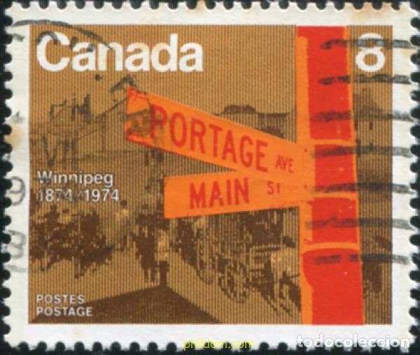 Sellos: 798064 USED CANADA 1974 CENTENARIO DE LA VILLA DE WINNIPEG