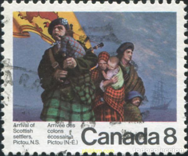 Sellos: 798107 USED CANADA 1973 BICENTENARIO DE LA LLEGADA DE LOS COLONOS ESCOCESES, EN PICTOU (NUEVA-ESCOC