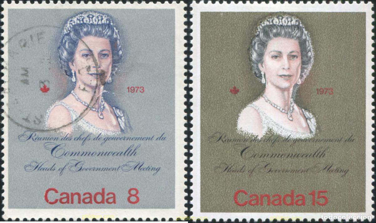 Sellos: 798108 USED CANADA 1973 VISITA REAL Y REUNION DE JEFES DEL GOBIERNO DE COMMONWEALTH, EN OTAWA