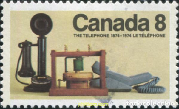 Sellos: 798126 USED CANADA 1974 CENTENARIO DEL TELEFONO