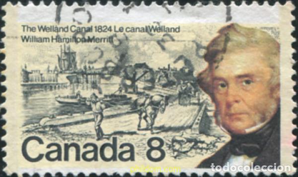 Sellos: 798137 USED CANADA 1974 150 ANIVERSARIO DEL DEBUT DE LA CONSTRUCCION DEL CANAL WELLAND