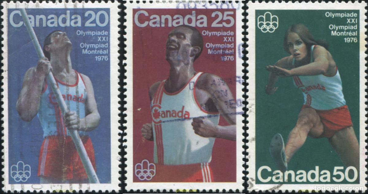 Sellos: 798140 USED CANADA 1975 21 JUEGOS OLIMPICOS VERANO MONTREAL 1976