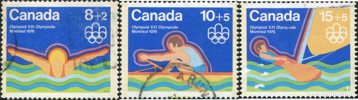 Sellos: 798139 USED CANADA 1975 21 JUEGOS OLIMPICOS VERANO MONTREAL 1976