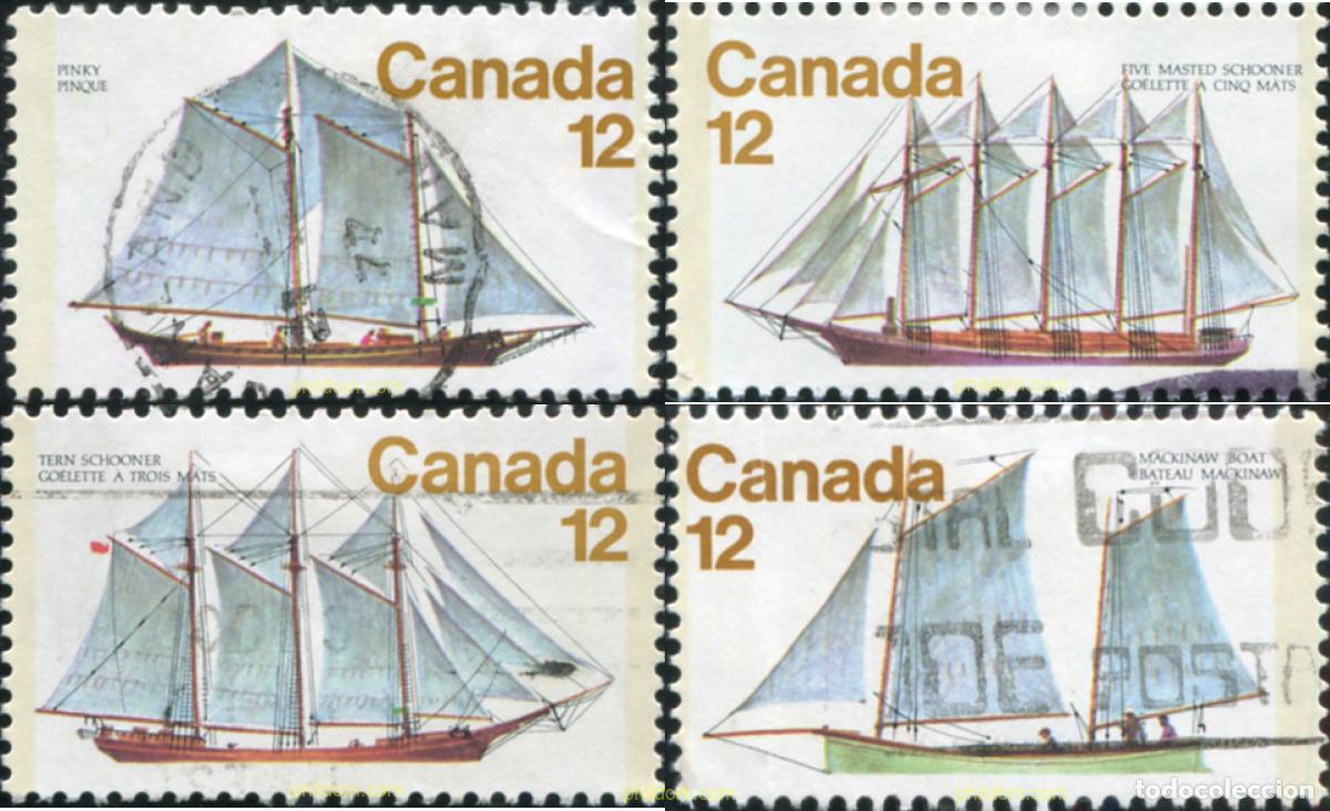 Sellos: 798169 USED CANADA 1977 VELEROS