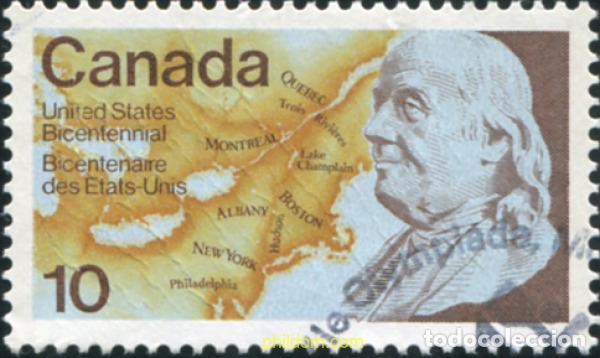 Sellos: 798230 USED CANADA 1976 BICENTENARIO DE LA INDEPENDENCIA DE LOS ESTADOS UNIDOS