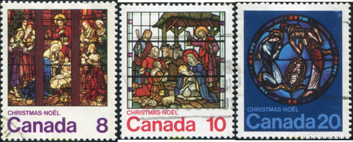 Sellos: 798235 USED CANADA 1976 NAVIDAD. VIDRIERAS
