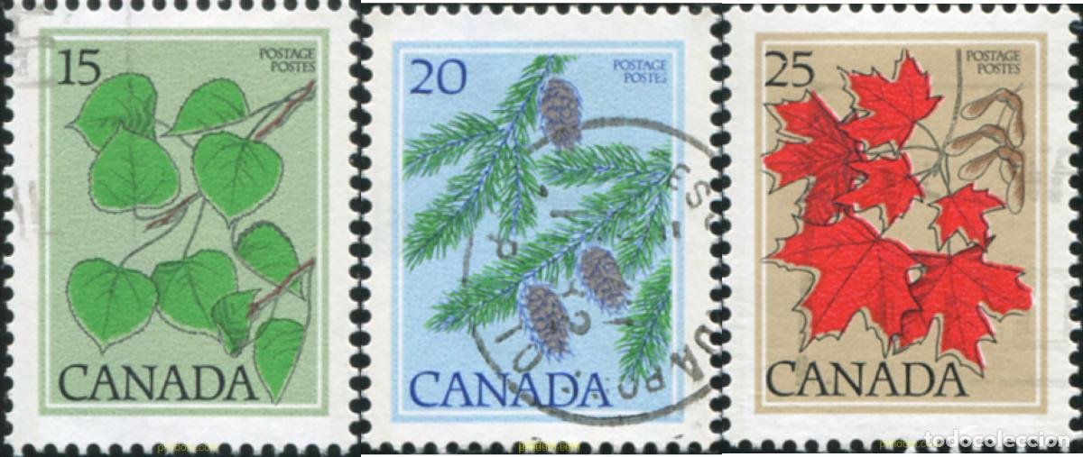 Sellos: 798267 USED CANADA 1977 ARBOLES