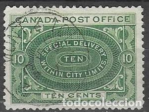 Sellos: SELLO USADO DE CANADA 1898, EXPRES YT 1