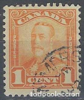 Sellos: CANAD&Aacute; 1928-29 - REY JORGE V, 1 C NARANJA - USADO