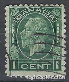 Sellos: CANAD&Aacute; 1932-33 - REY JORGE V, 1 C VERDE - USADO
