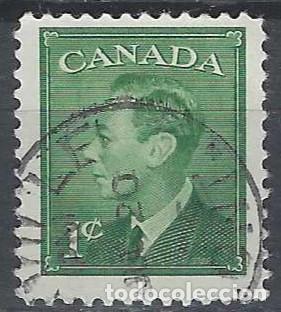 Sellos: CANAD&Aacute; 1950 - REY JORGE VI, SIN &rdquo;POSTES POSTAGE&rdquo;, VERDE - USADO