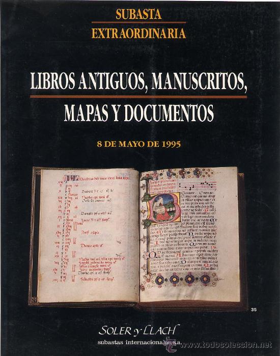 Sellos: SUBASTA LIBROS ANTIGUOS, MANUSCRITOS, MAPAS Y DOCUMENTOS-SOLER Y LLACH - MAYO 1995 - Foto 1
