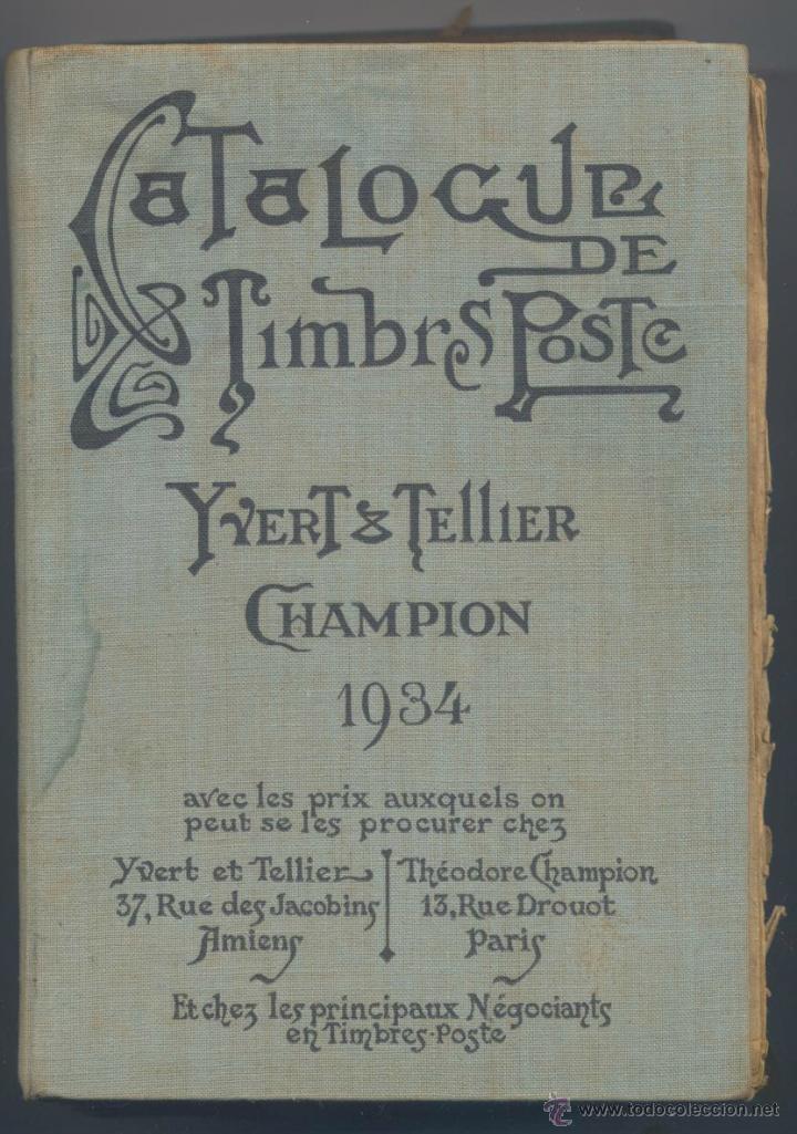 Sellos: CATALOGO YVERT- A&Ntilde;O 1934 - Foto 1
