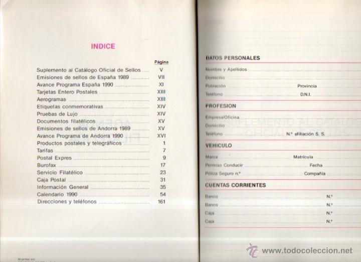 Sellos: Agenda filatelica 1990. - Foto 2