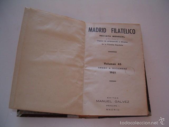 Sellos: VV.AA. Madrid Filatélico. Revista Mensual. Volumen 45. Enero a Diciembre de 1951. RM75278. - Foto 2 - 57629181