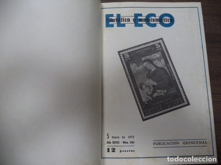 Sellos: EL ECO FILATÉLICO Y NUMISMATICO. 1972. AÑO COMPLETO. DOS TOMOS. ENCUADERNADOS. - Foto 6 - 143579046