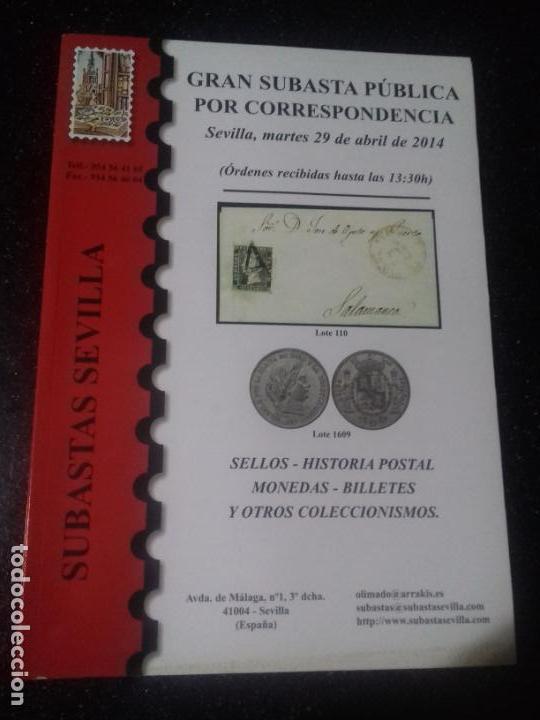 Sellos: SUBASTA. SEVILLA. ABRIL - 2014. - Foto 1