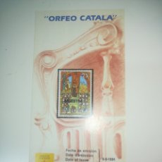 Sellos: FOLLETO SELLOS CORREOS EMISION ORFEO CATALA 6-9-1991. Lote 148617645