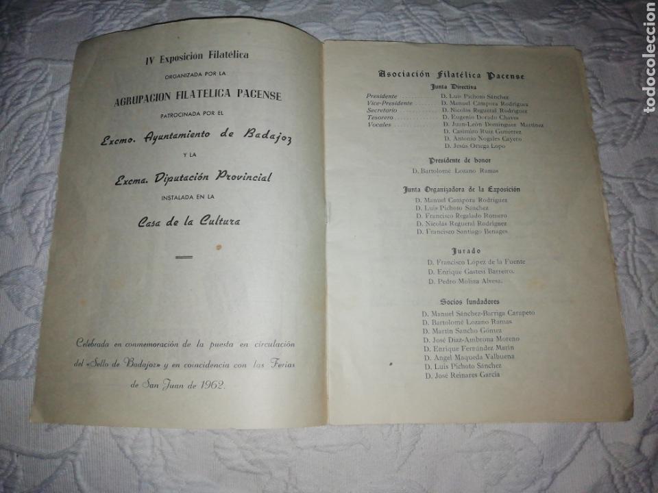 Sellos: Programa Cuarta exposici&oacute;n filatelica Pacense 12 - 17 de junio 1962 - Foto 2