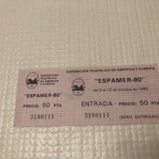 Sellos: ENTRADA ESPAMER 1980. Lote 182016861