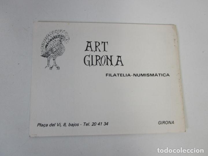 Sellos: Tarjeta Publicitaría - Art Girona Filatelia- Numismática Programa de Emisiones 1981 - Foto 2 - 207957247