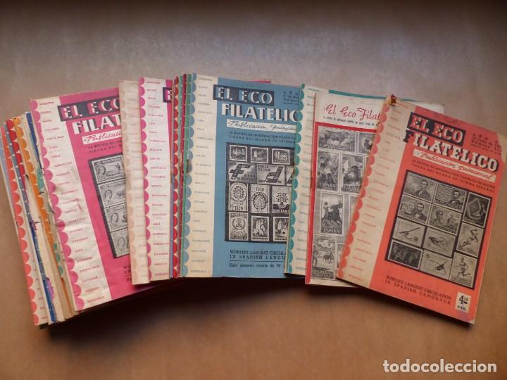 EL ECO FILATELICO, 33 REVISTAS - AÑOS 1959-1960-1961, VER FOTOS ADICIONALES (Filatelia - Sellos - Catálogos y Libros)