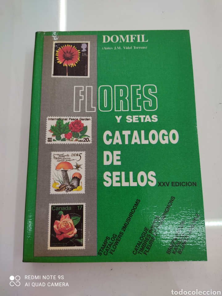 FLORES Y SETAS CATALOGO DE SELLOS FILATELIA DOMFIL MUY BUEN ESTADO