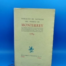 Sellos: ESTRACTO DE NOTICIAS DEL PUEBLO DE MONTERREY, 1769. Lote 396820999