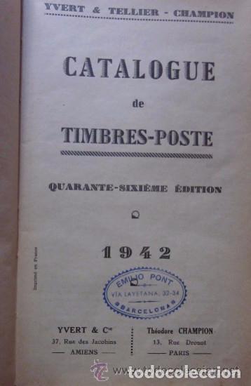 Sellos: CATALOGUE DE TIMBRES POSTE 1942 - Foto 2