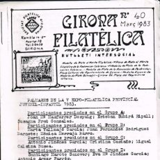 Sellos: 1983 GIRONA FILATÉLICA 8 NºS. 40,41,42,44,45,46,47,49 BUTLLETÍ INTERSOCIAL. Lote 401021779