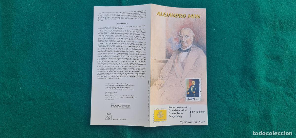 Sellos: ALEJANDRO MON (2002) SERV. FIL. ESPA&Ntilde;A - Foto 1