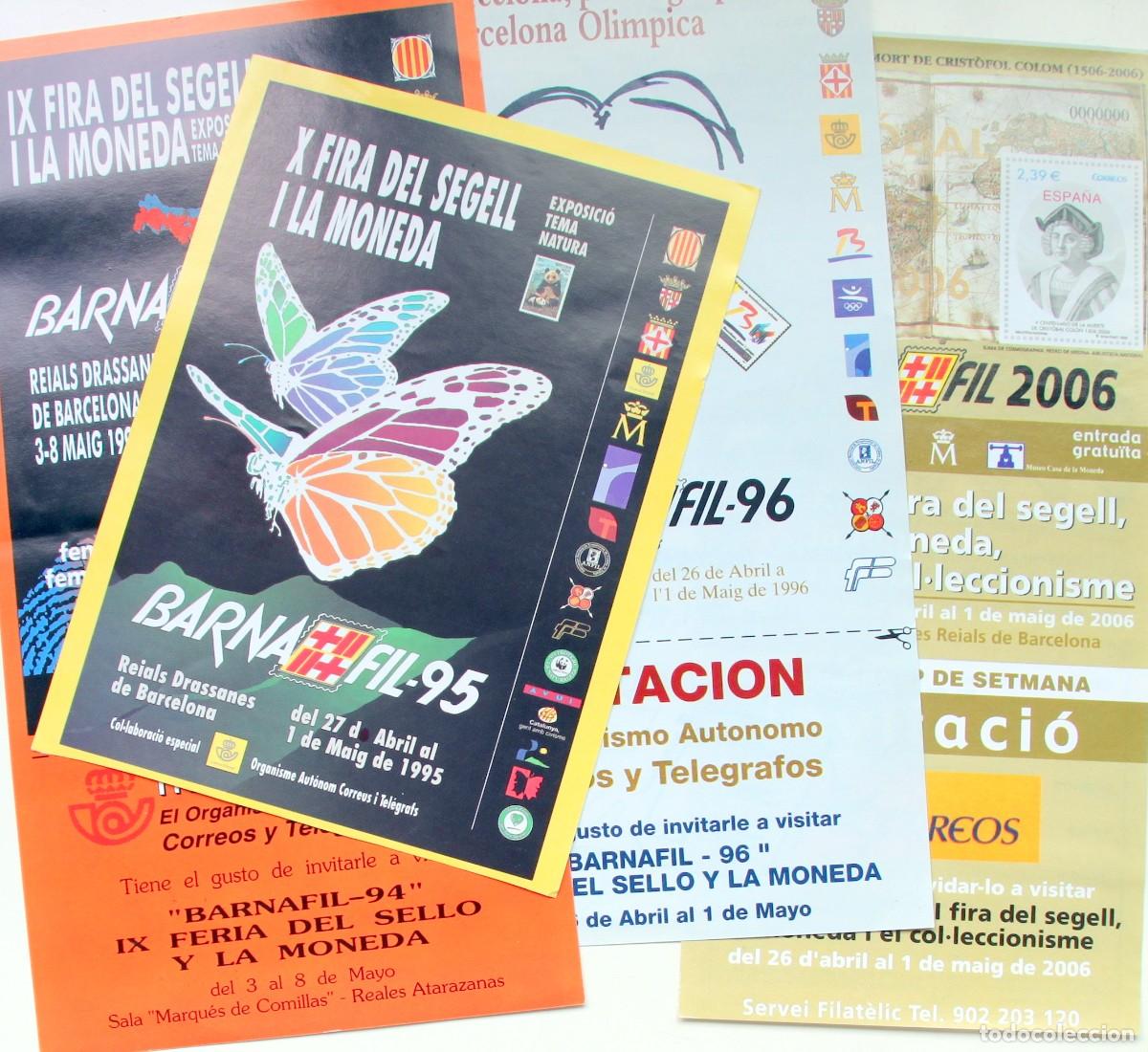 Sellos: S315 BARNAFIL: PROGRAMA/INVITACION 94, 95, 96, 2006 -BAR&Ccedil;A, CORREOS, COLON... - Foto 1