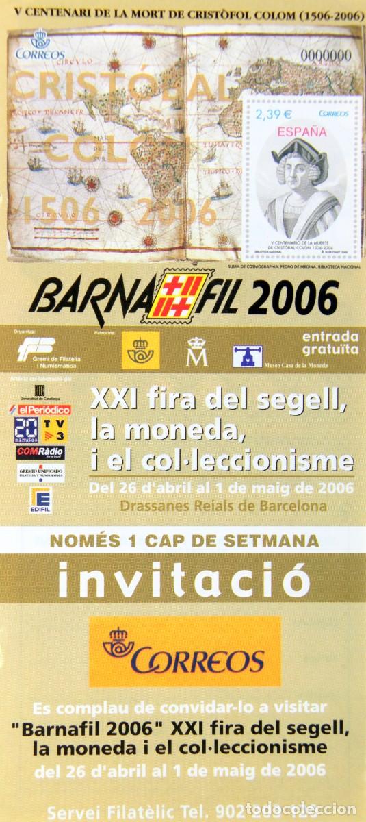 Sellos: S315 BARNAFIL: PROGRAMA/INVITACION 94, 95, 96, 2006 -BAR&Ccedil;A, CORREOS, COLON... - Foto 5