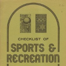 Sellos: CHECKLIST OF SPORTS & RECREATION BY ROBERT M.BRUCE 1973