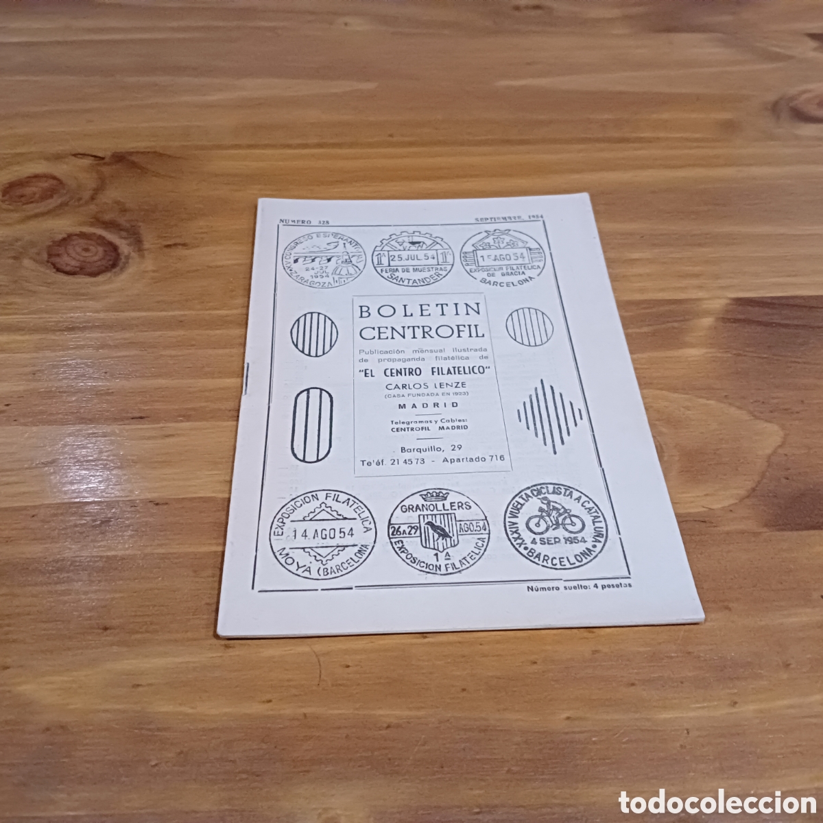 Sellos: Bolet&iacute;n Centrofil Num 328. - Foto 1