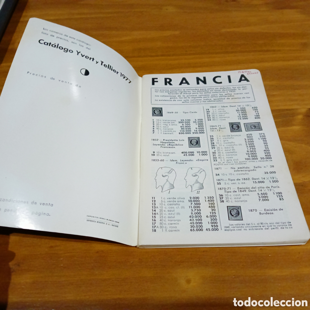 Sellos: Cat&aacute;logo ilustrado Francia 1977 - Foto 2
