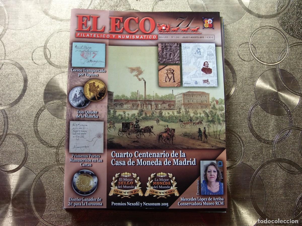 Timbres: EL ECO FILATELICO Y NUMISMATICO - N&ordm; 1.242 - JULIO Y AGOSTO 2015.