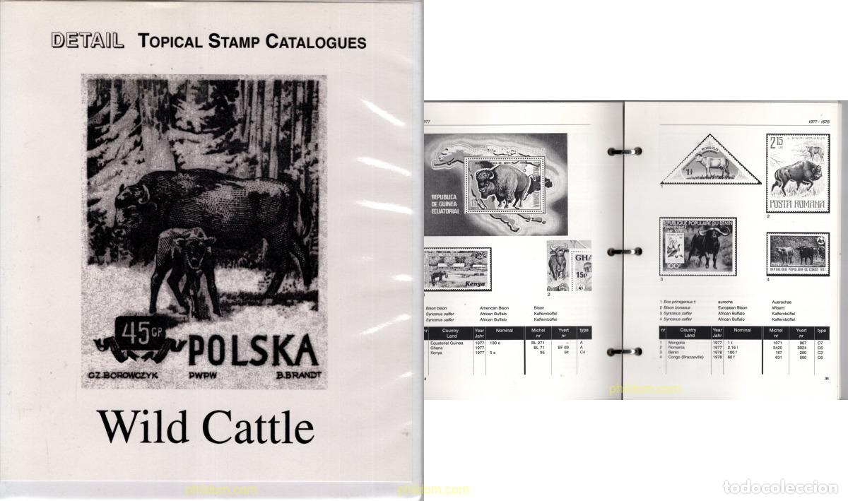 Sellos: Topical Stamp Caalogues Wild Cattle 1996 - Foto 1