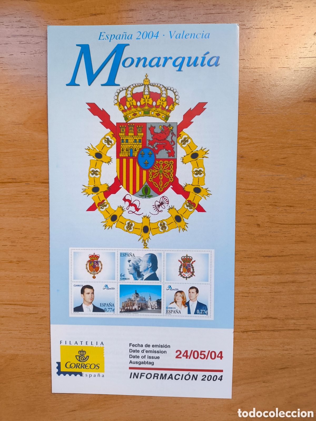 Sellos: Hoja informativa hoja monarqu&iacute;a 2004 - Foto 1