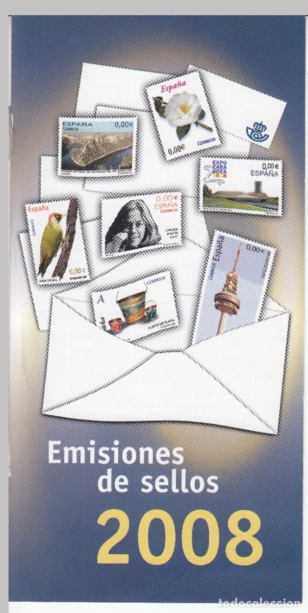 Sellos: FOLLETO EMISION DE SELLOS DE 2008 DE ESPA&Ntilde;A