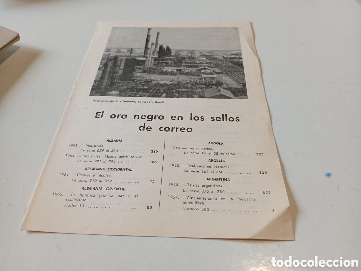 Sellos: Cat&aacute;logo el oro negro en los sellos de correo