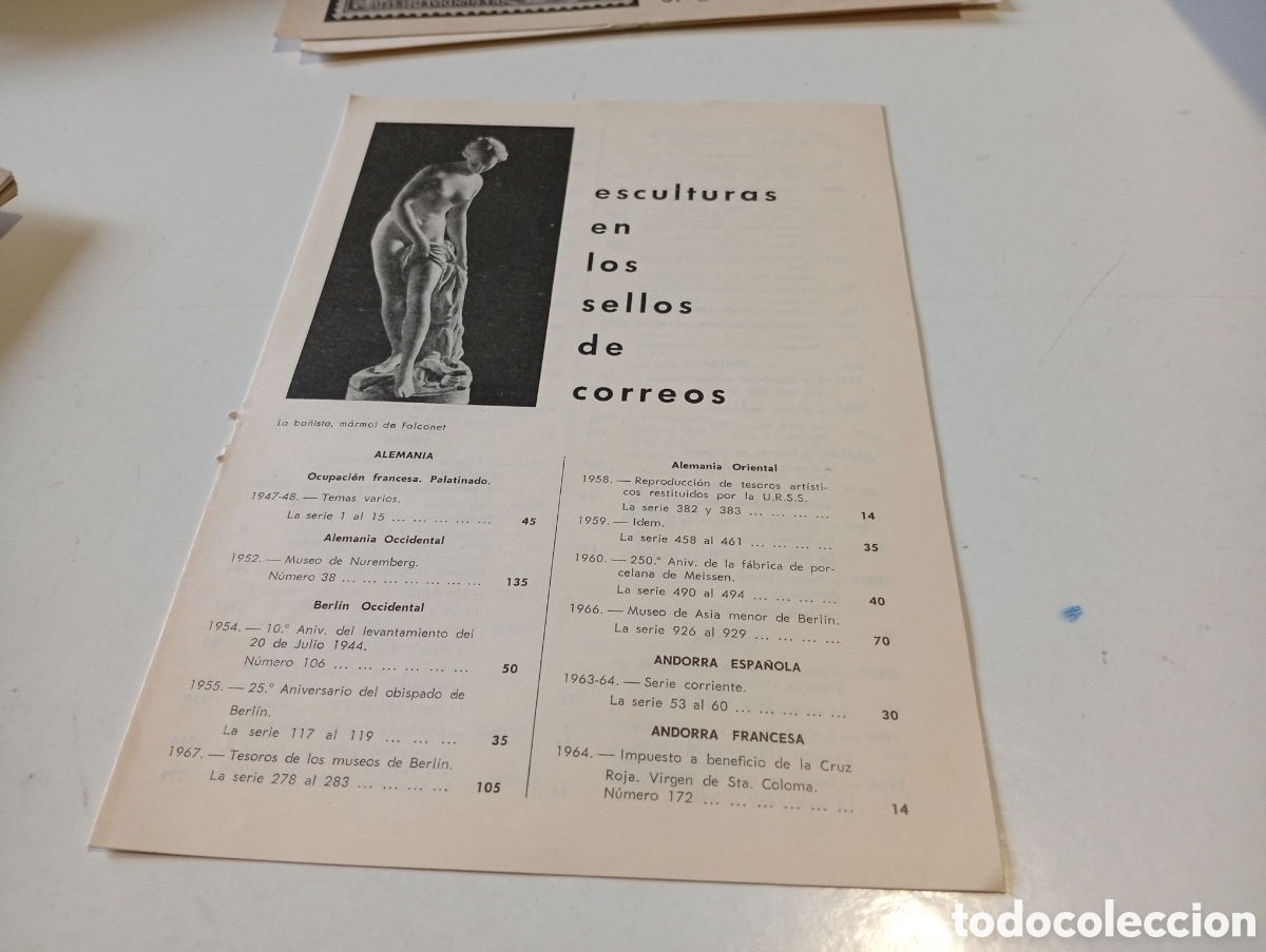 Sellos: Cat&aacute;logo sellos esculturas en los Sellos de correos