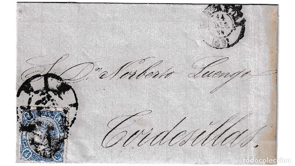 Sellos: 1865. Carta de Santander a Tordesillas