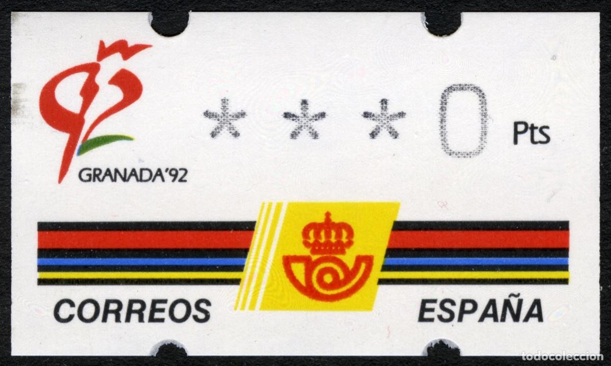 Sellos: MUY RARO TESTDRUCK ***0 (1995) &middot; ATM KL&Uuml;SSENDORF AUTOSERVICIO IBM &middot; EXP FILAT&Eacute;LICA GRANADA'92 #A0031