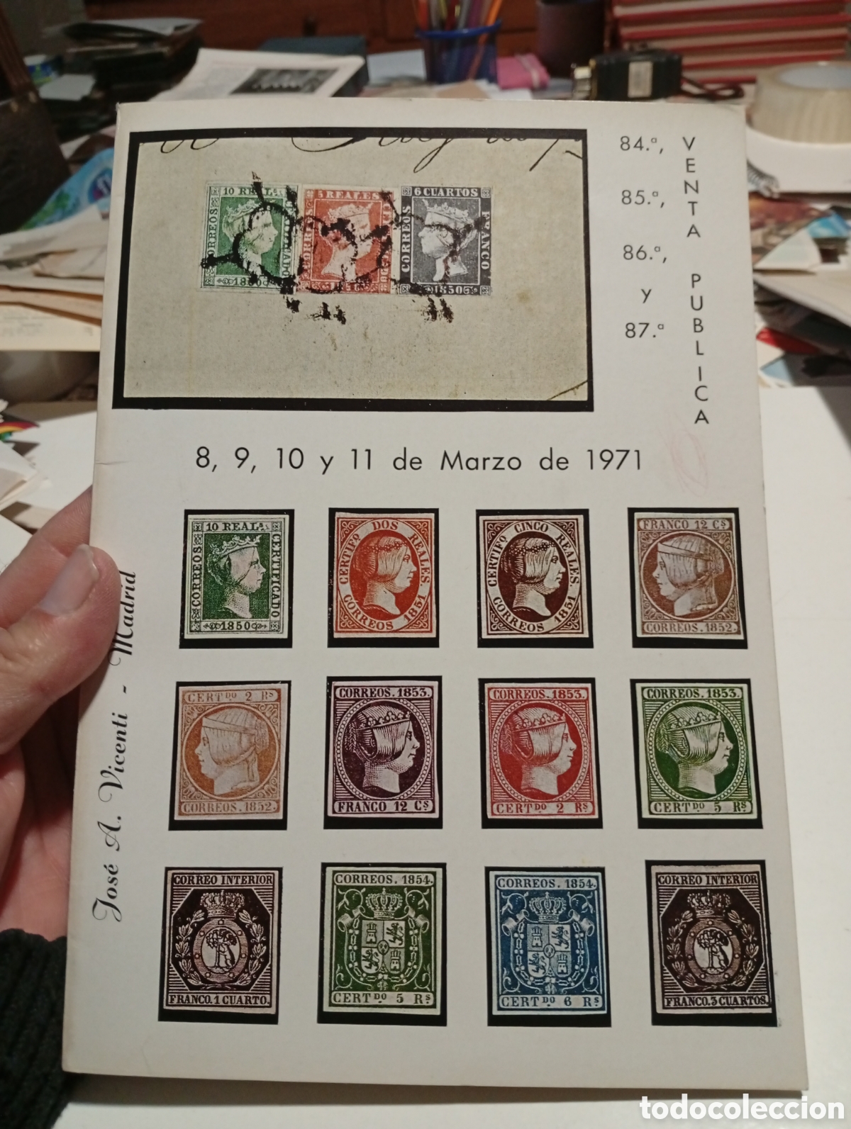 Sellos: Cat&aacute;logo sellos Jos&eacute; A.Vicenti, Madrid 1971