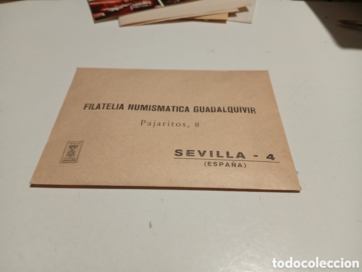 Sellos: Sobre con orden de compra Filatelia numism&aacute;tica guadalquivis