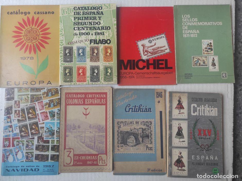 Sellos: lote 8 catalogos de sellos de Espa&ntilde;a y Europa CRITIKIAN , CASSANO