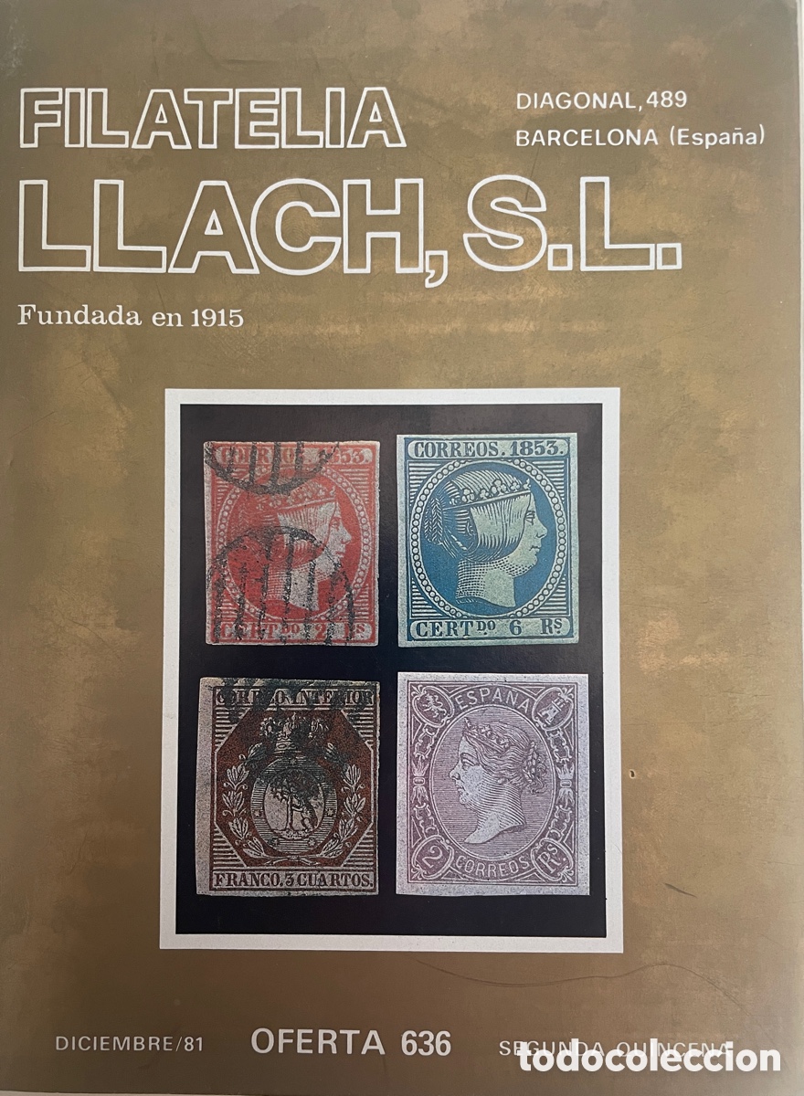 Sellos: Cat&aacute;logo Oferta 636 de Filatelia Eugenio Llach, S.L. Diciembre 1981, segunda quincena.
