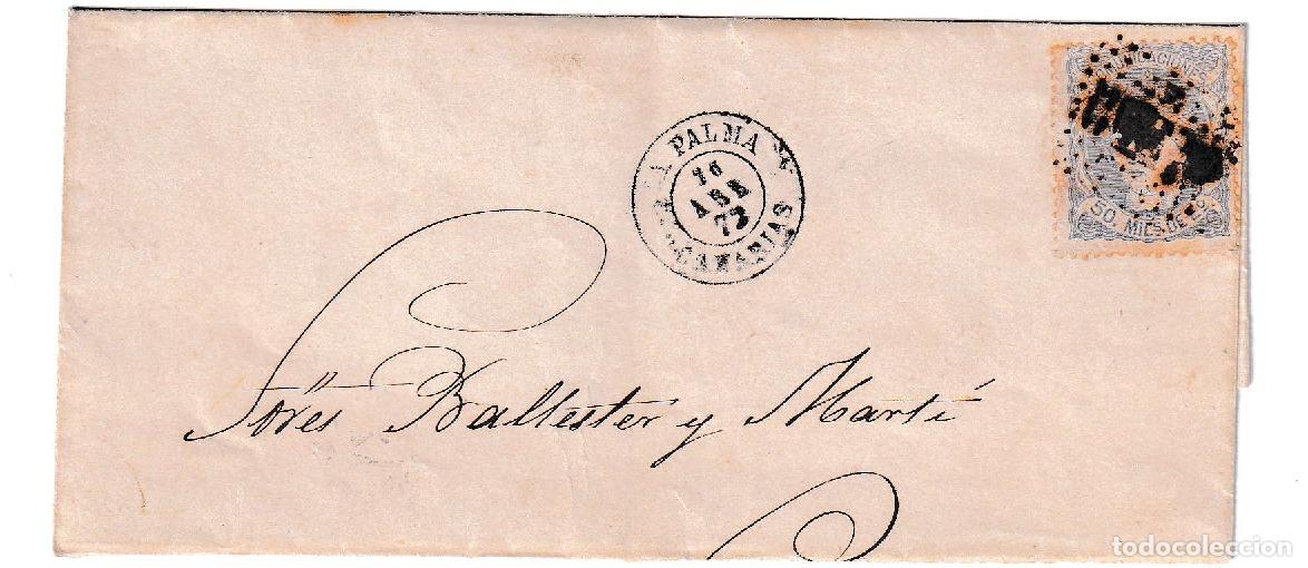 Sellos: 1872. Correo mar&iacute;timo de Canarias a la pen&iacute;nsula